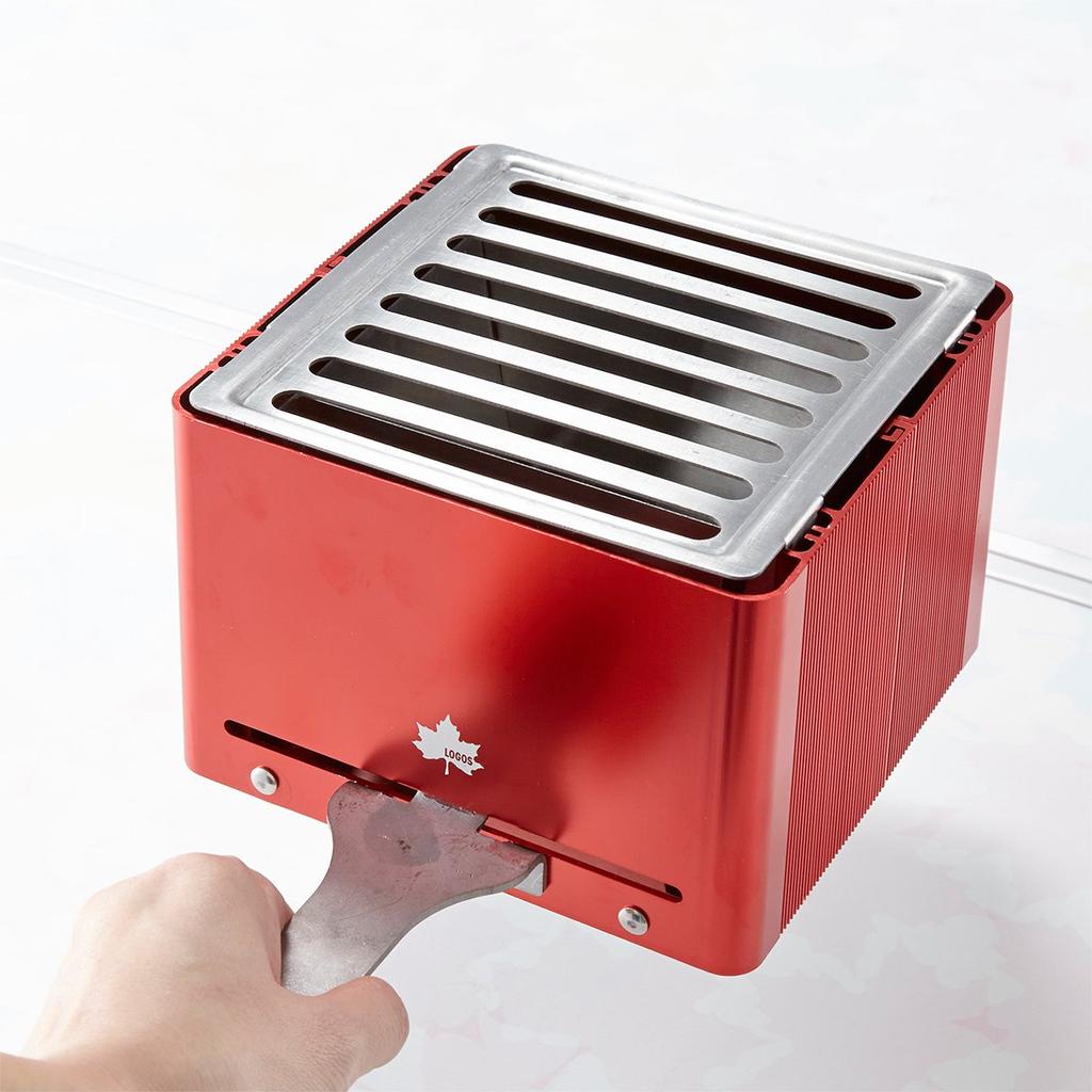 LOGOS Grill Cube Barbecue Stove (1-2 Persons) - Also Suitable for Skewers and Other Cooking