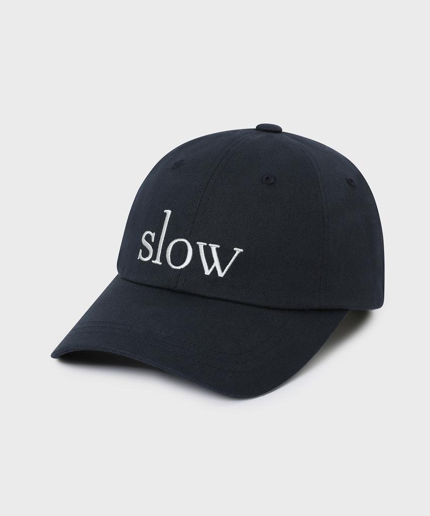 SLOW RECORD HOUSE Slow Cotton Ball Cap_Navy