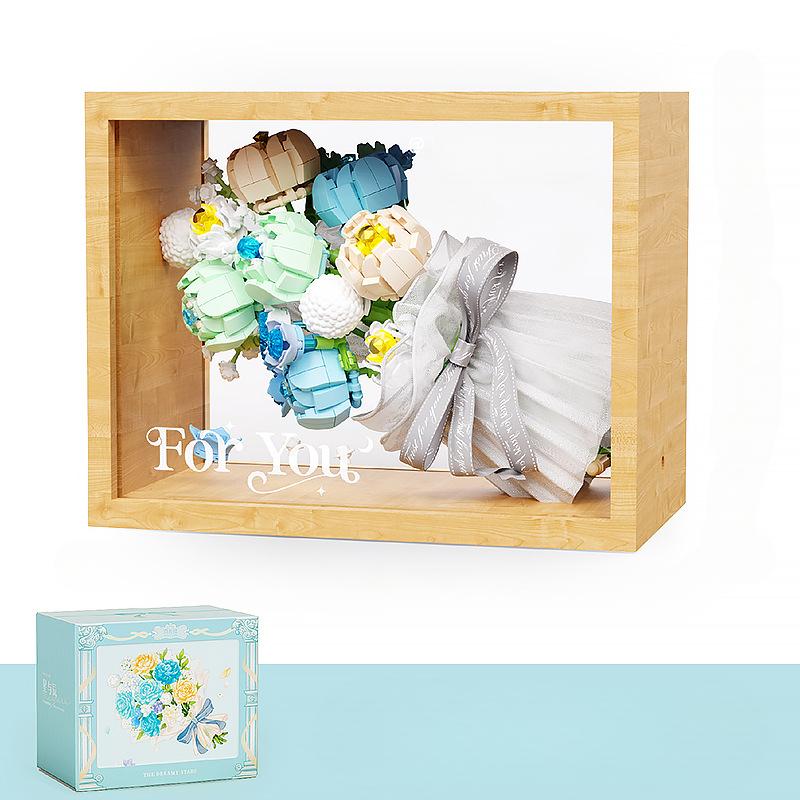 Building Blocks  Bouquets  Photo Frames  Decorative Micro-particle Assembled Toys  Holiday Gifts for Girls