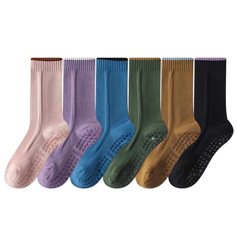 Yoga Socks, Women's Anti-slip Mid-calf Pilates Socks, Sports Floor Socks, Summer Women's Long Stockings