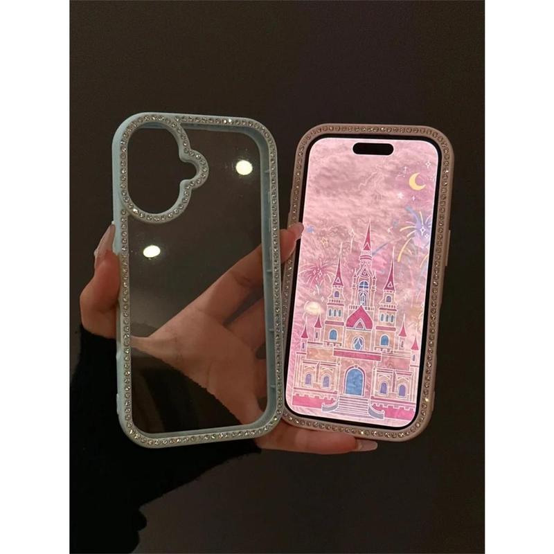Luxury Diamand Front And Back All Inclusive Case For iPhone 16 15 13 12 11 Pro Max 14 Plus  Girl Shinny Clear Cover Gift