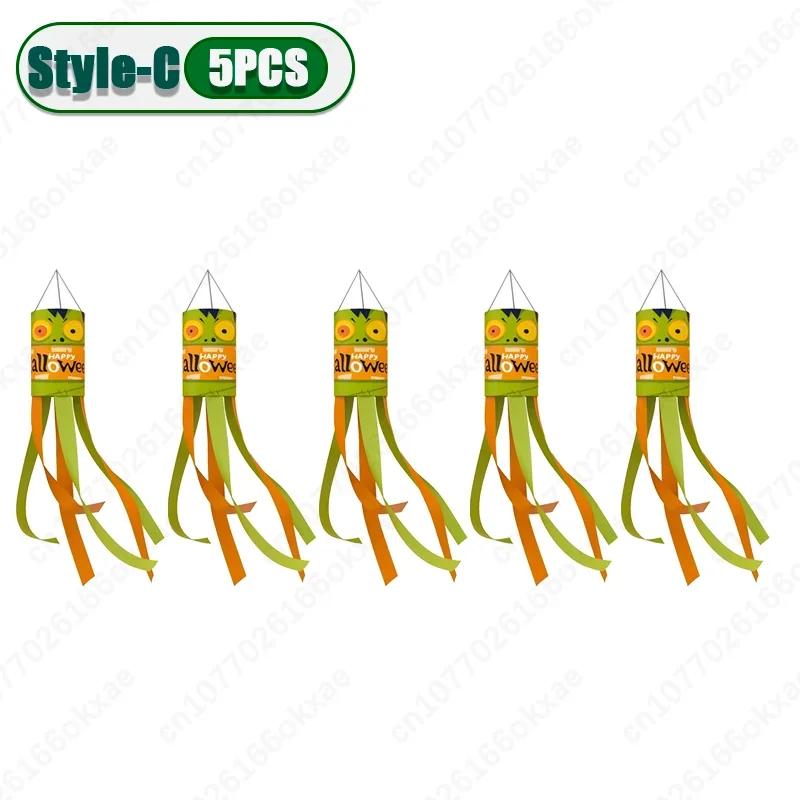 20PCS New Halloween Ghost Windsock Flag Waterproof Ghost Flag Patio Party Decoration Ghost Festival Outdoor Decoration Supplies