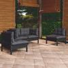Day and Night - Day and Night Garden Furniture Set 4 Pieces and Cushions Solid Pine Wood