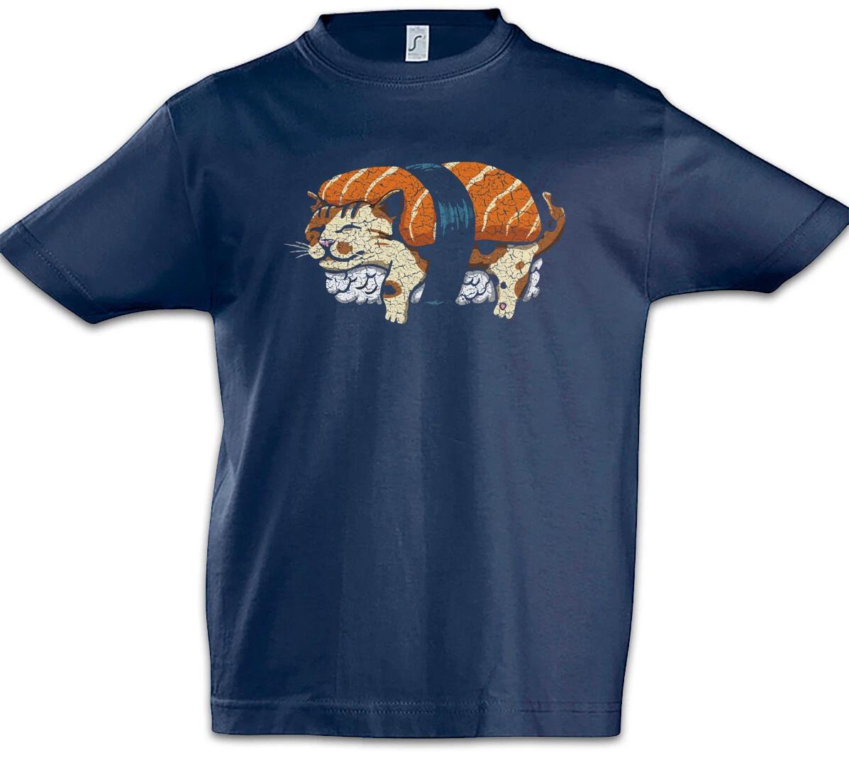 Cat Sushi Kids Boys T-Shirt Cats Love Addicted Addiction Japan Japanese Fun 130