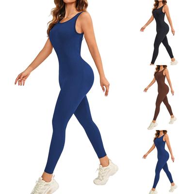 Women's Deep V-One-Piece Jumpsuit, Tight Fitting Quick Drying Yoga Suit, Sports And Fitness Suit