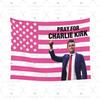 Charlie Kirk American Flag Tapestry Colorful Polyester Wall Hanging Tapestry Room Decor Tablecloth Retro  Tapestry