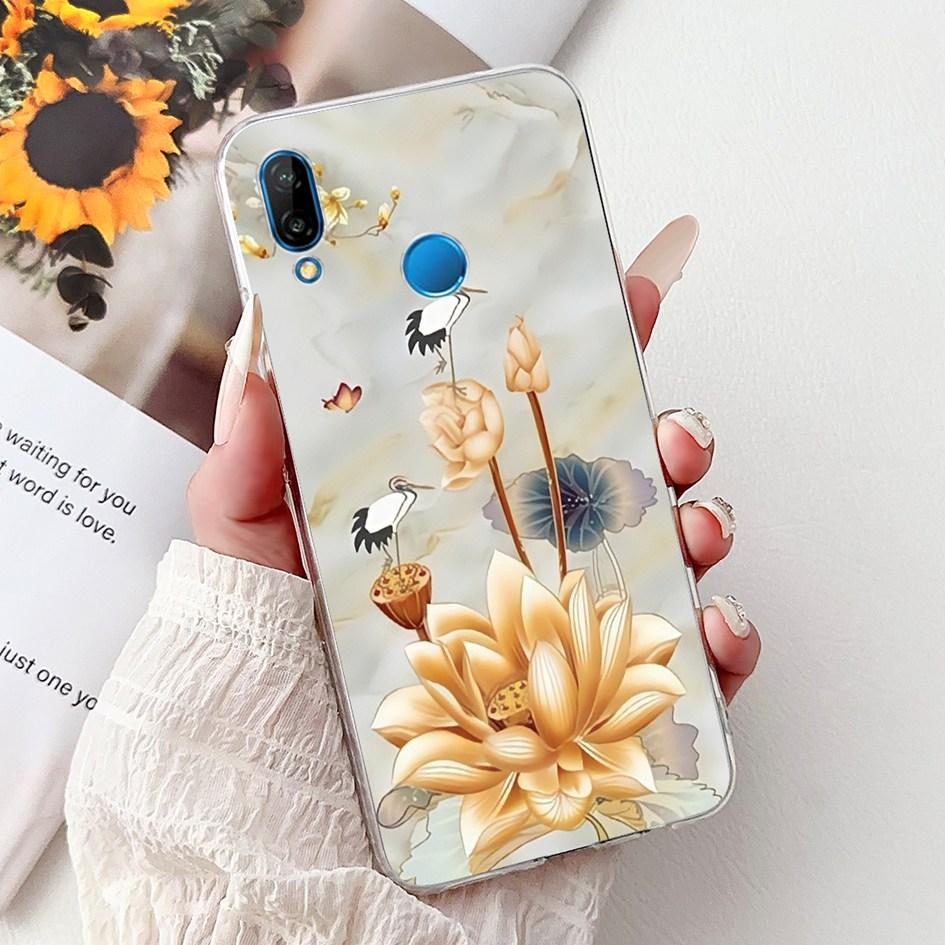 Case For Huawei P20 Lite Cover ANE-LX1 ANE-LX2 ANE-LX3 New Fashion Butterfly Soft Silicon Cover For Huawei P20Lite Nova 3e Funda
