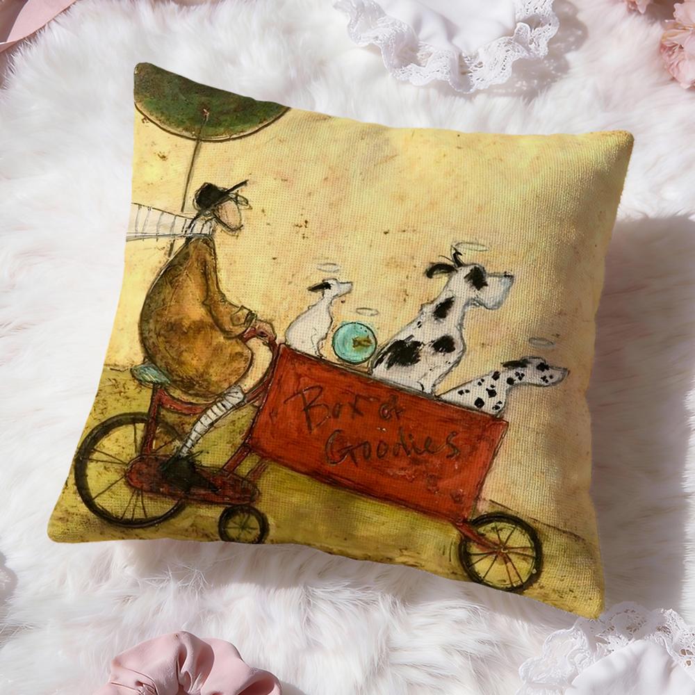 Чехол для подушки Painting S-Sam Toft Art, двусторонний, премиум-класса, для комфорта – два в одном, подойдет для любой комнаты и салона автомобиля. 30cmx30cm