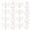 100PCS Paper Clips Cute Shape Metal Gold Colorfast Portable Lightweight Slip Resistant Bright for Office School