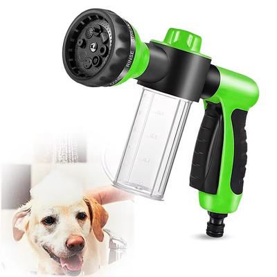 Ugello spruzzatore ad alta pressione Tubo flessibile per doccia per cani Pistola per doccia per cani 3 modalità regolabile Lavaggio per animali domestici Pulizia Bagno Schiuma di acqua Spruzzatore di sapone Strumento per la pulizia del cane