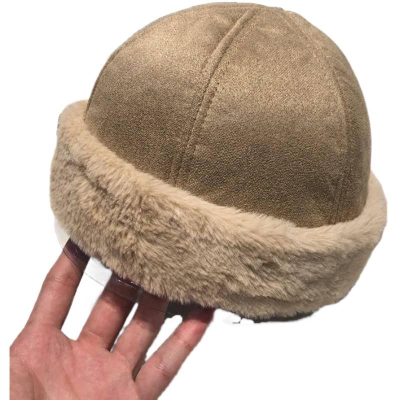 Vintage Koreański Styl Unisex Aksamitny Kapelusz Fedora z Wełny Jagnięcej - Modny Zimowy Kapelusz