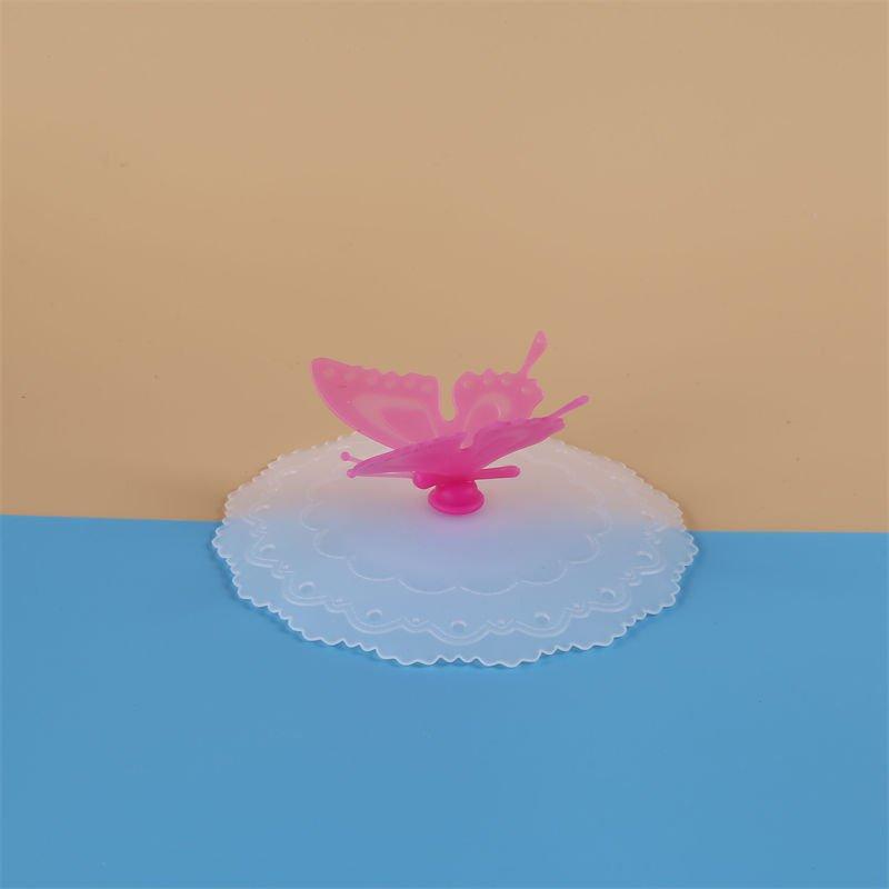 Creative Silicone Butterfly Lid, Transparent Lace Cup Lid, Dust-proof Silicone Lid