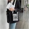 Moda casual personalidade criativa alça de ombro larga câmera pequena bolsa quadrada moda simples bolsa de ombro único bolsa crossbody