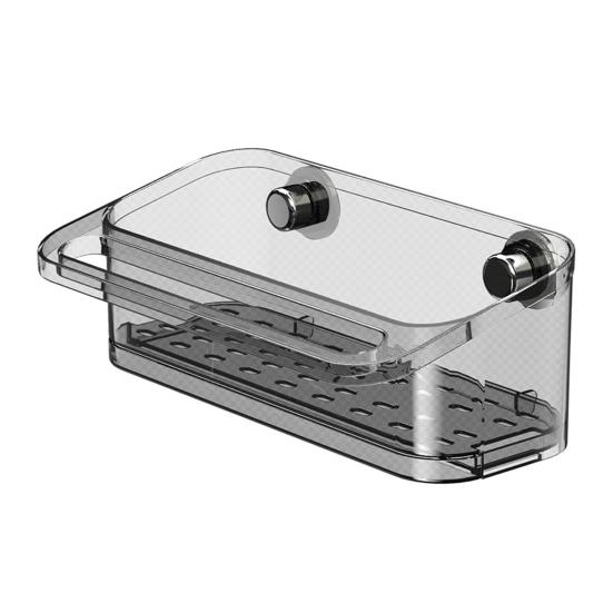 Kitchen Sink Organizer Drain Rack with Suction Cup Strong Load-bearing Simple Installation Self-draining Shelf Sponge Holder