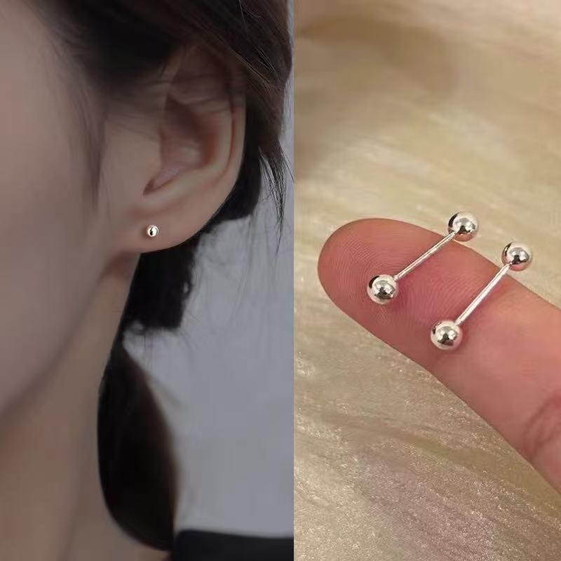 Женские серьги-пирсинги для ушей из стерлингового серебра 925 пробы - Универсальные серьги-гвоздики для хряща для комфортного сна