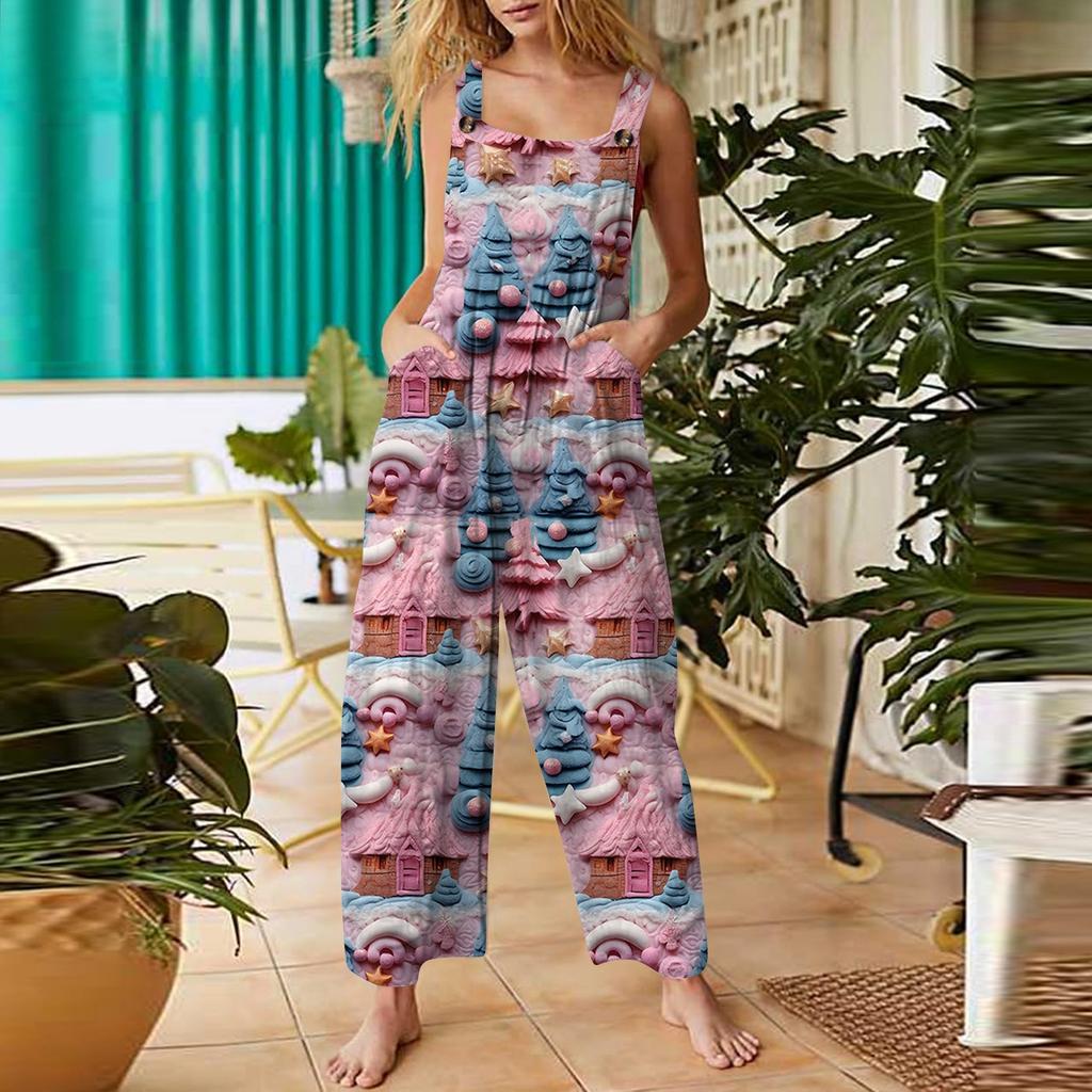 Salopete ocazionale pentru femei Salopete cu bretele reglabile fără mâneci de vară drăguți salopete comode cu buzunar