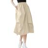 ZANZEA Women Casual Elastic Waist Solid Color Loose Skirts
