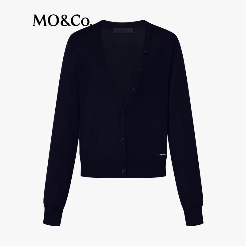 MO&Co. C+ Series Merino Wool V-Neck Cardigan