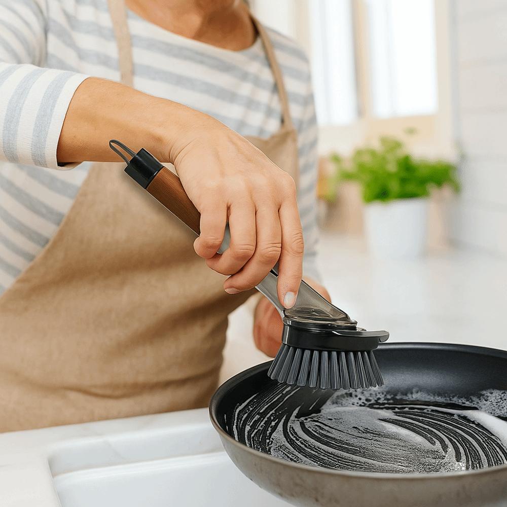 Replacement Head Pot Cleaning Brush Long Handle Kitchen Cleaning Brush Pot Scrubber  Sink