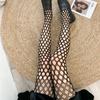 Xiaohongshu Trendy Dark Fishnet Socks - Spring/Summer Thin Jacquard Black Stockings