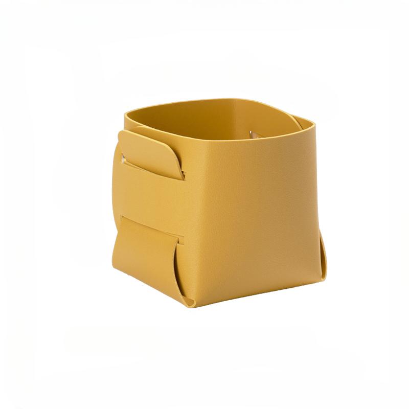 Многоцелевой настольный ящик для хранения из скандинавской кожи, инновационный дизайн для держателя кистей для макияжа, настольного органайзера