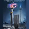 Flexible Snake Endoscope Camera Industrial Endoscope Inspection Camera 6mm Lens Borescope Camera with Adjustable Light