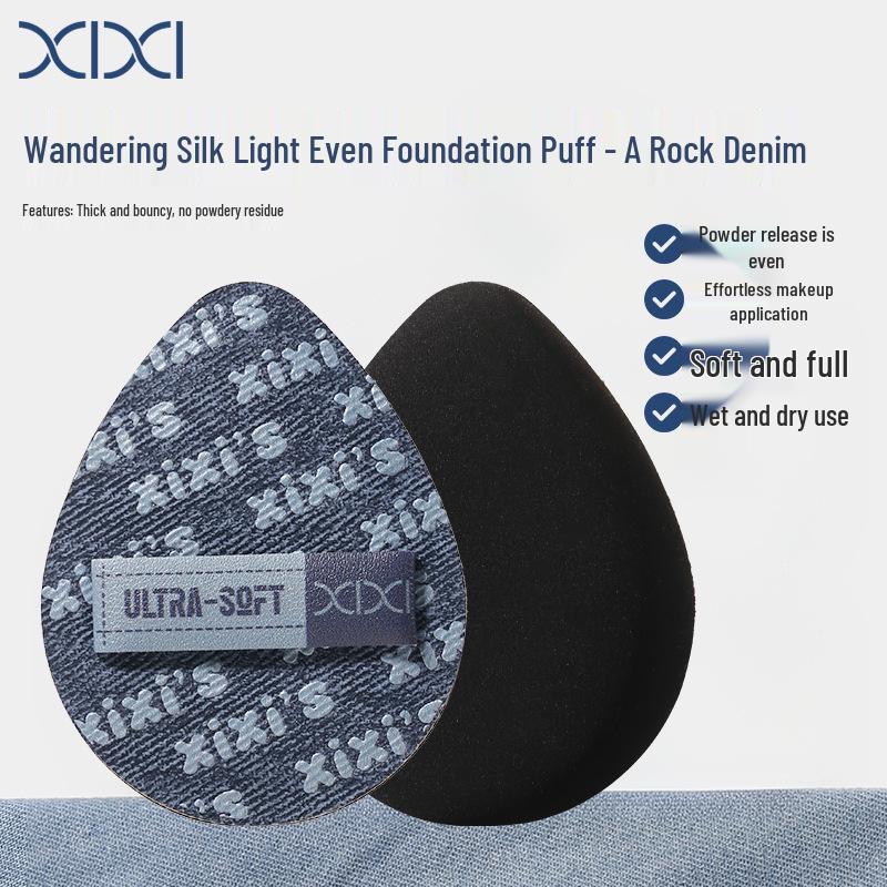 XiXi Dual-Use Wet & Dry Cushion Foundation Puff - Thick, Soft, Non-Stick, Non-Absorbing Powder Makeup Tool