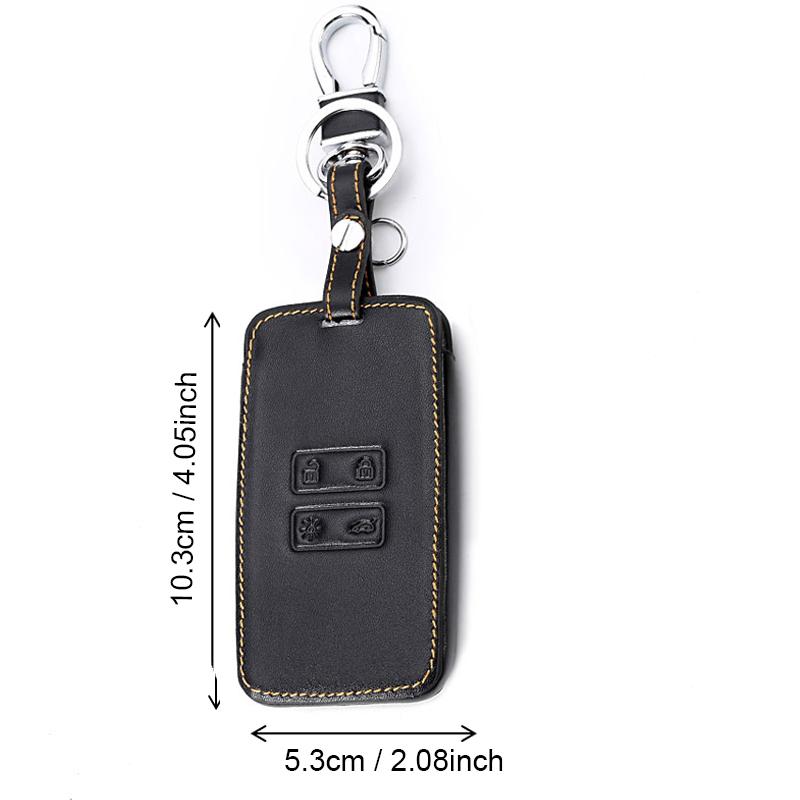Leather Car Key Case Smart Remote Protector Cover For Dacia Duster Sandero Stepway Renault Scenic Kadjar Captur Talisman Koleos