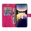 Coque + 2 Verres Trempés - E.F.Connection - pour Xiaomi Redmi Note 14 Pro 5G - Synthétique - Fuchsia - Floral Relief