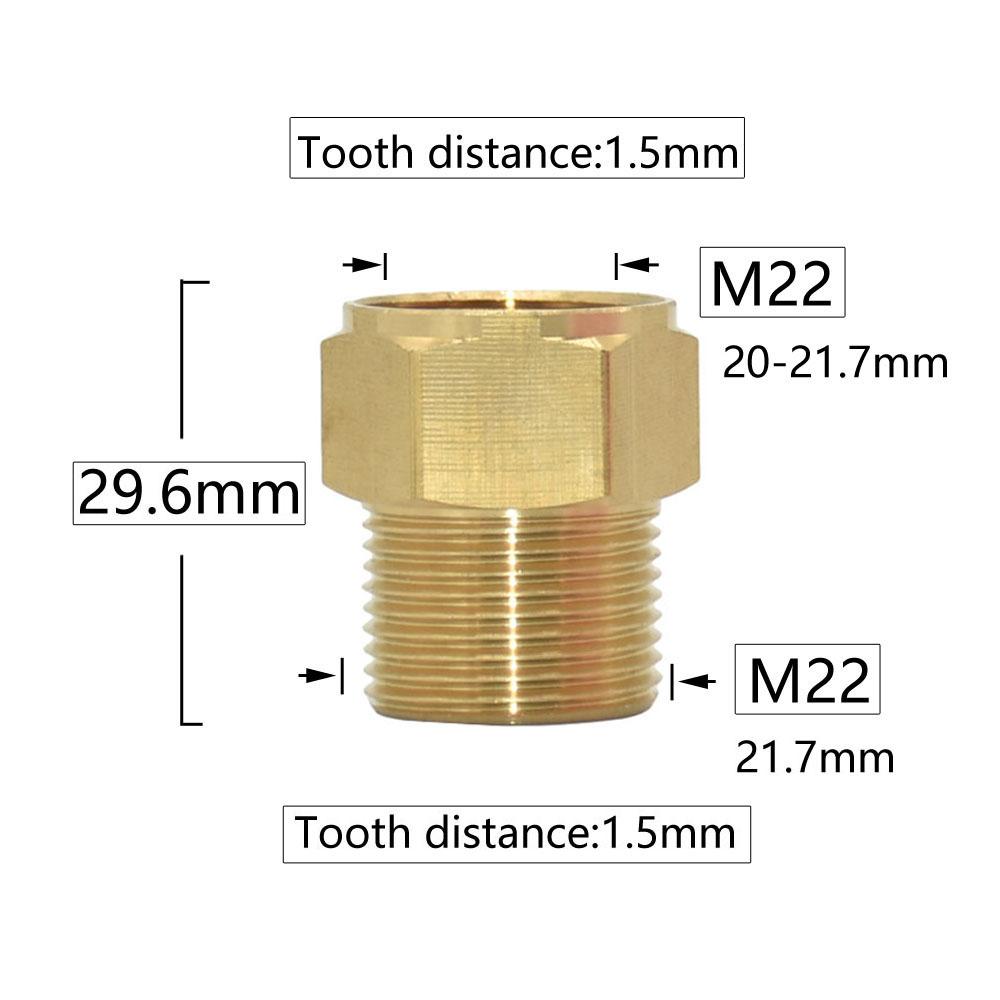 Brass 3/8 1/2 3/4" To M14 M18 M22 Male Female Thread Connector Cleaning Machine Faucet Bathroom Kitchen Copper Fittings