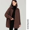 DONEED Women's Vintage Plaid Oversized Shirt Jacket