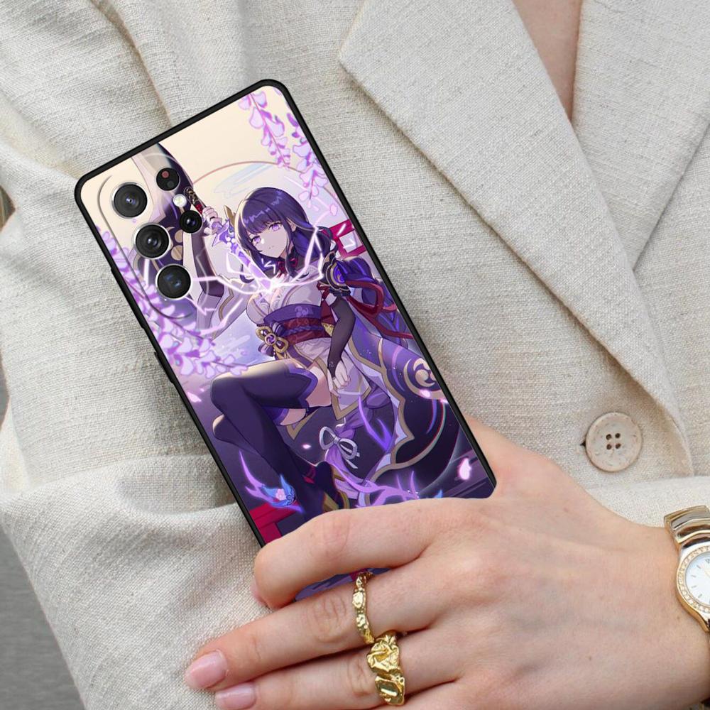 Raiden Shogun Genshin Impact Cell Phone Case for Samsung Galaxy S26 Ultra S25 S24 S23 S22 S21 S20 Note10 Cover