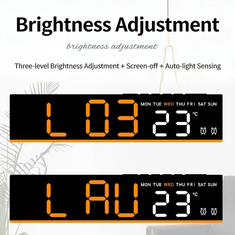 LED Wall Clock Simple Colourful Digital Clocks Gym Wall Multifunction Clock Large Led Screen Large Digital