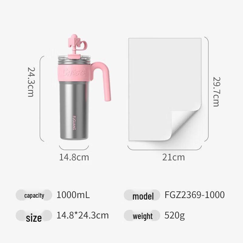 FUGUANG 1000 мл Термокружка из нержавеющей стали 316L с двойными стенками