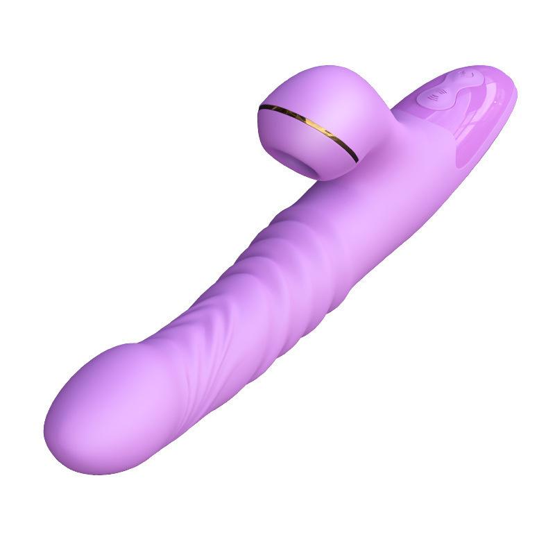 Jade Rabbit 8th Generation Vibrator For Women Masturbator Fully Automatic Telescopic Thrust Warming Massage Stick Sex Toys