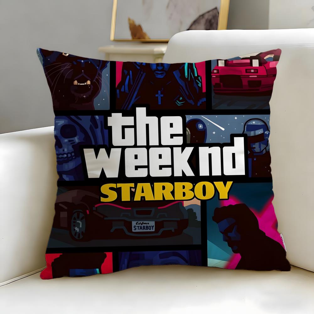 popular singer The Weeknd Cushion Cover Soft  EasyWash Pillow Case  Versatile for Couch Bed Travel and Office
