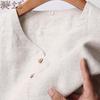 Jinjuan Men's 100% Linen V-Neck T-Shirt
