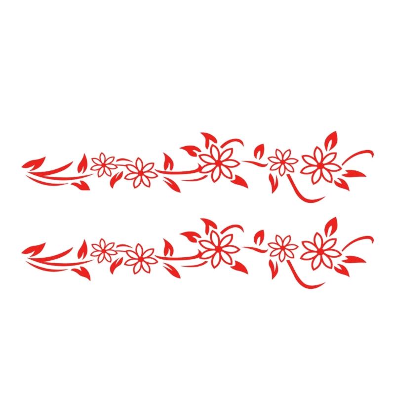 Weatherproof Decals Butterfly Floral Design Auto Exterior Decoration