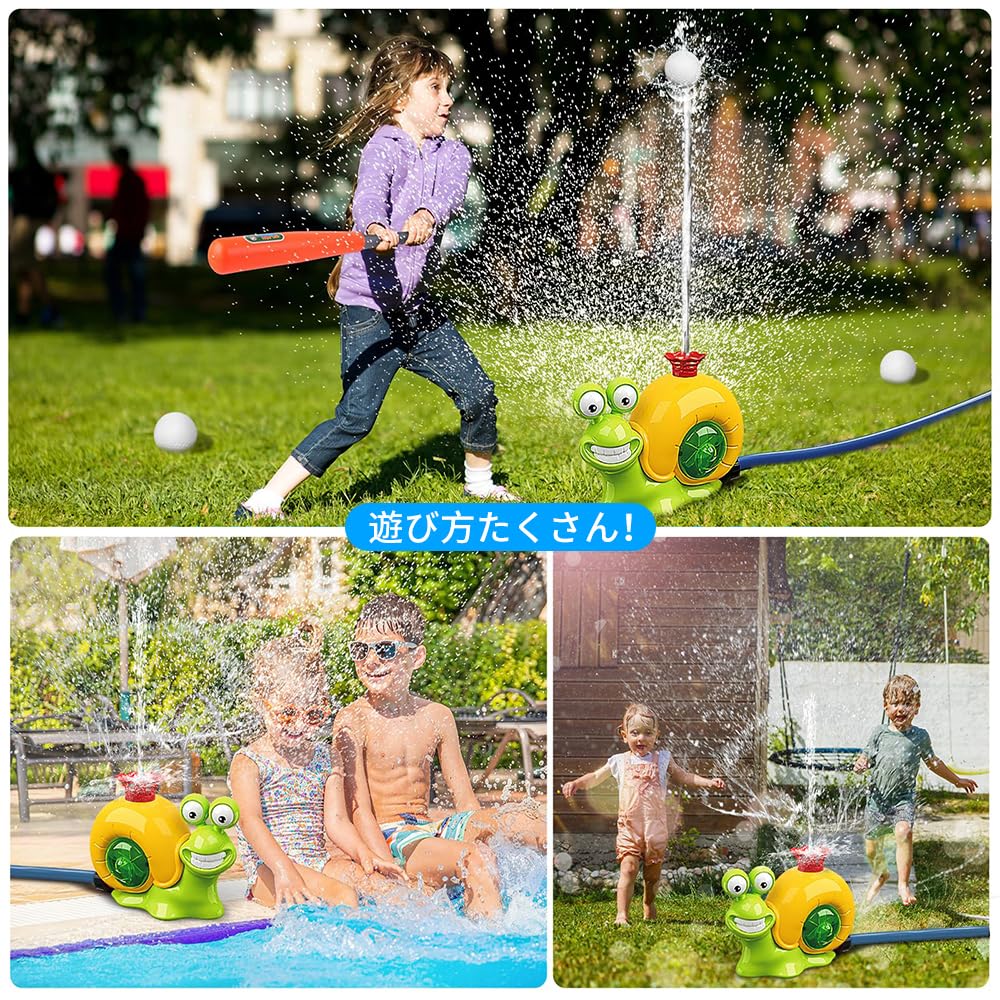7JI Spray Sprinkler Fountain Baseball Water Play Toy Summer Day Water Sprinkler Outdoor Play Water Spray Yard Kids Boys Girls Garden Lawn Play Summer