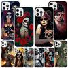 Catrina Beautiful Rose Girl Skull Phone Case For iPhone 17 Air 16 Pro Max 16E 15 + 14 Plus 11 12 13 Mini 7 8 SE Gift Print Cover