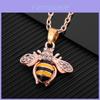 Stunning Collana a Forma di Ape in Stile Europeo e Americano con Brillanti Strass e Lunghezza della Catena Regolabile