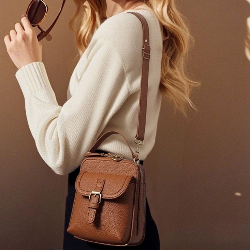 New Trendy Casual Messenger Bag - Single Shoulder Crossbody Organizer with Phone Storage for Fashionable Daily Use