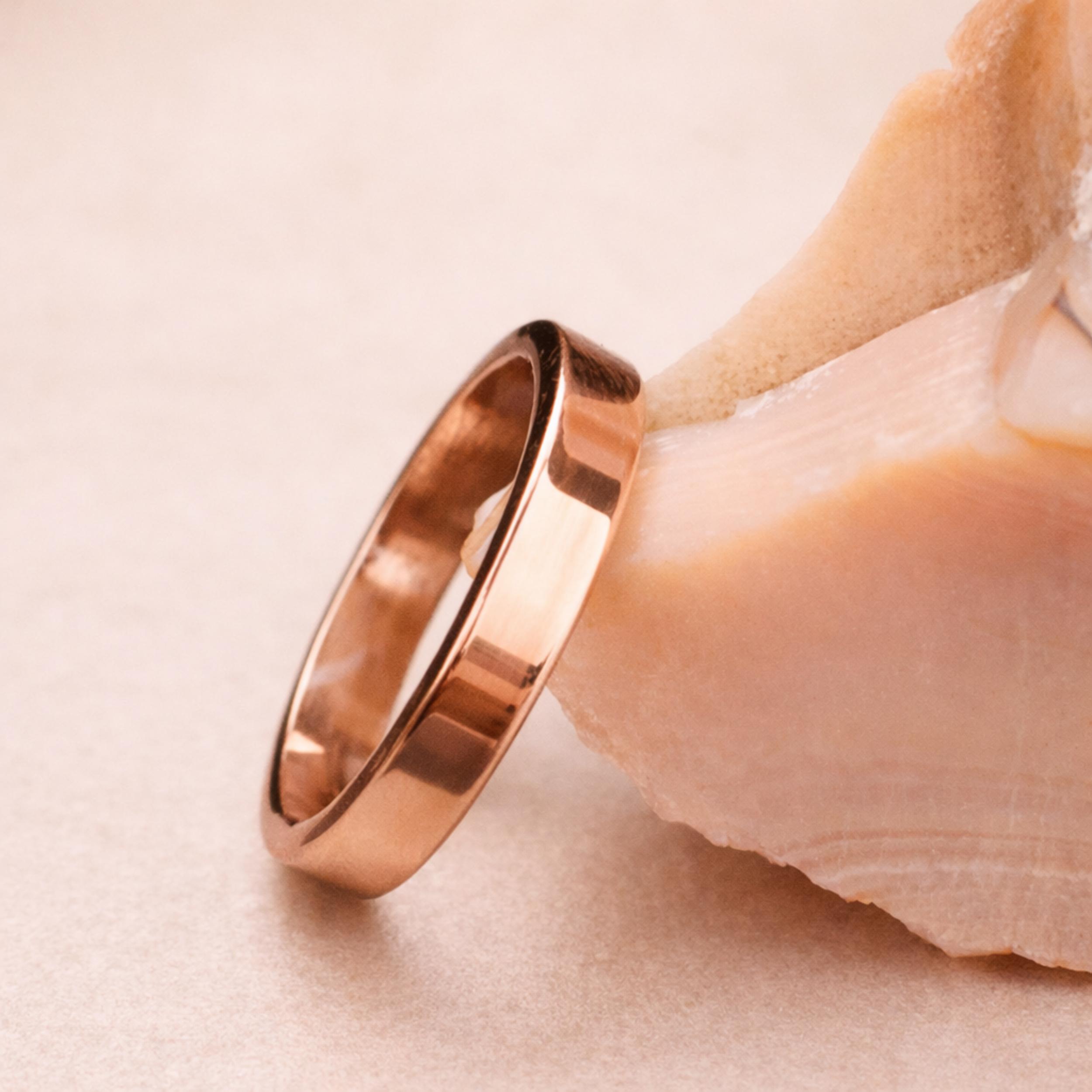 Минималистичное кольцо-ободок из чистой меди, Простое кольцо на каждый день, Кольцо-обещание, Ручная работа 4