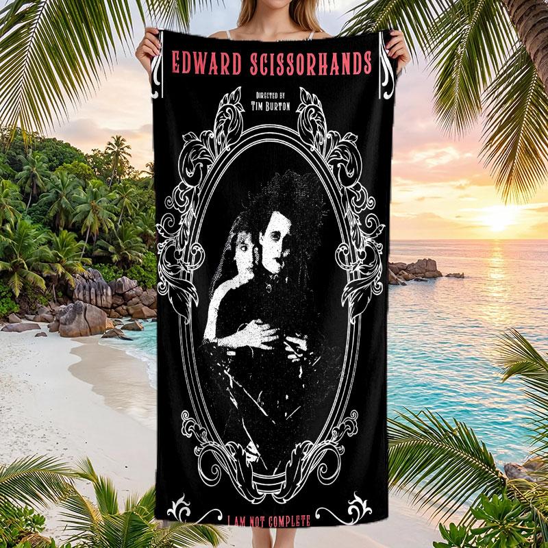 Large Beach Towel Quick Dry Absorbent Towel For Beach IndoorEdward Scissorhands