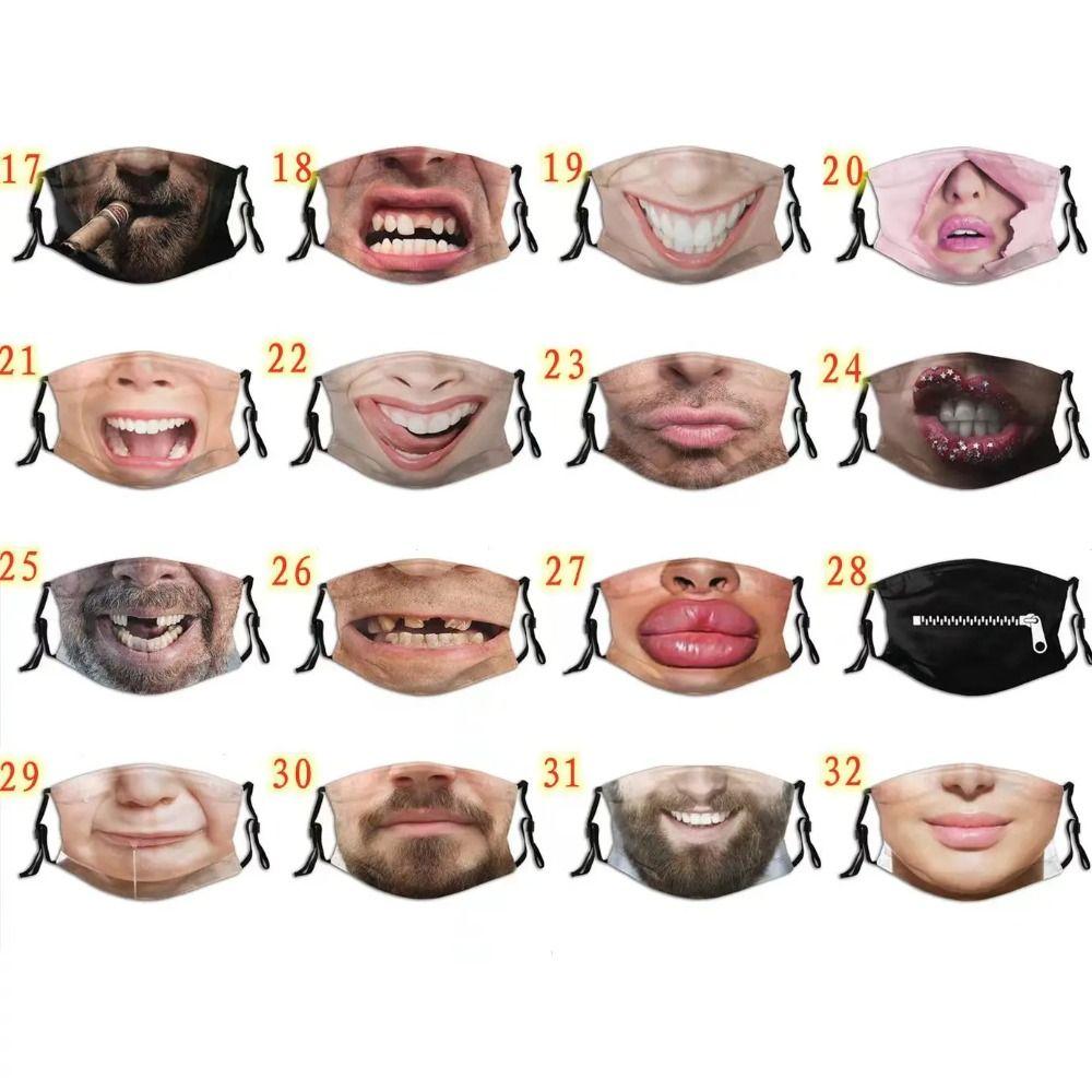 3D Three-dimensional Mask Personality Creative Social Funny Imitation Facial Expression Dance Cotton Printed Mask