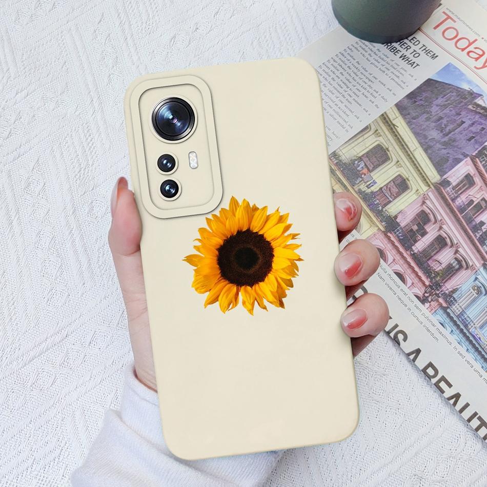 Case For Xiaomi 12 Pro Lite Ultra Cute Flower Astronaut Soft Liquid Silicone Anti Drop Phone Back Cover For Xiaomi12 Funda Capa