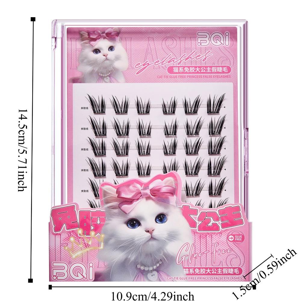 Makeup Self-adhesive Lash Clusters Extension Glue Free False Lashes Fake Eyelashes  Women/Girls
