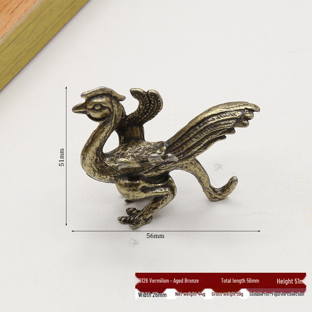 Antike Bronze Vier Göttliche Bestien Ornamente: Blauer Drache, Weißer Tiger, Roter Phönix und Schwarze Schildkröte - Feng Shui Dekoration für Wohlstand