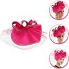 YARNOW Fascinator Hat for Women 1920s Vintage Cocktail Tea Party Headband Pink Mesh Material Special Occasion Accessories