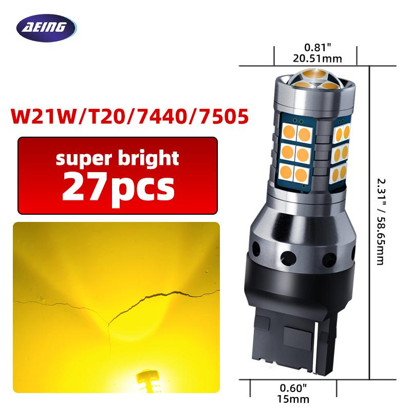 2pcs Car W21/5W LED Blub Daytime Running Light W21W 7443 7440 DRL For Mazda 2 DL DJ  3 BP BT-50 CX-30 CX-5 KF CX-9 MX-5 RF Targa bngxu02